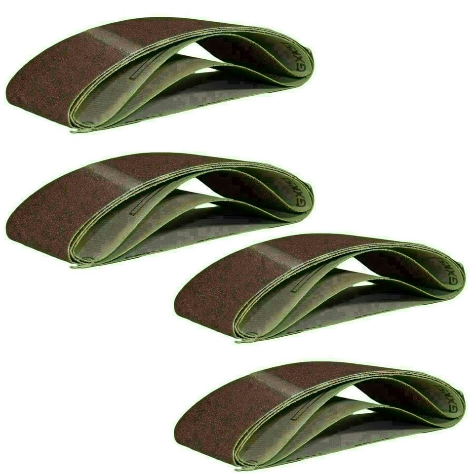 image 1 of Belt Power Finger File Sander Abrasive Sanding Belt 457mm x 75mm Mixed Grit x 12