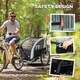 image 8 of HOMCOM 2 Seat Bike Trailer with 5 Point Harness, for 18 Months, Black