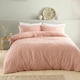 image 1 of Portfolio Home Monaco Seersucker Soft Easy Care Bed Linen Bedding Duvet Cover Quilt Set With Pillow Case Pink | King