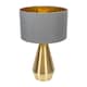 image 4 of ValueLights Jax Gold Dimmable Touch Table Lamp with Grey with Gold Inner Lamp Shade | Gold