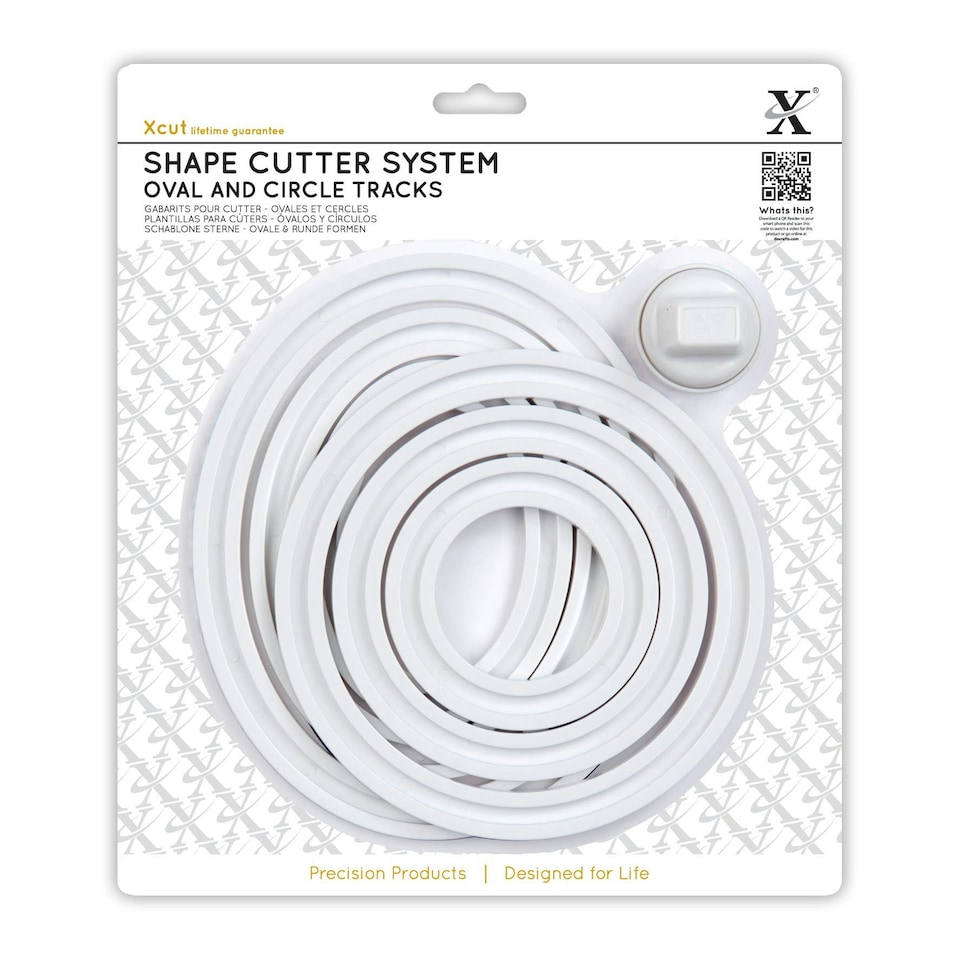 Xcut Shape Cutter System, White, Set of 7