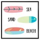 image 1 of Sea, sand, surf, beach (Picture Frame) Black | S