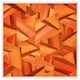 image 1 of Autumn coloured geometric triangle patterns (Picutre Frame) White | XL