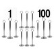 image 1 of Argon Tableware Table Numbers with 20cm Holders - 20cm - Silver - Pack of 100 | Silver | Silver