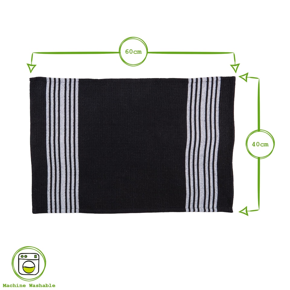 image 1 of Nicola Spring Cotton Tea Towel - 60cm x 40cm - Light Grey