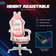 image 10 of HOMCOM Gaming Chair with Footrest, Reclining Computer Chair, Pink