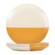 image 1 of Nicola Spring Ceramic Dipped Flecked Dinner Plates - 20.5cm - Mustard - Pack of 4 Yellow