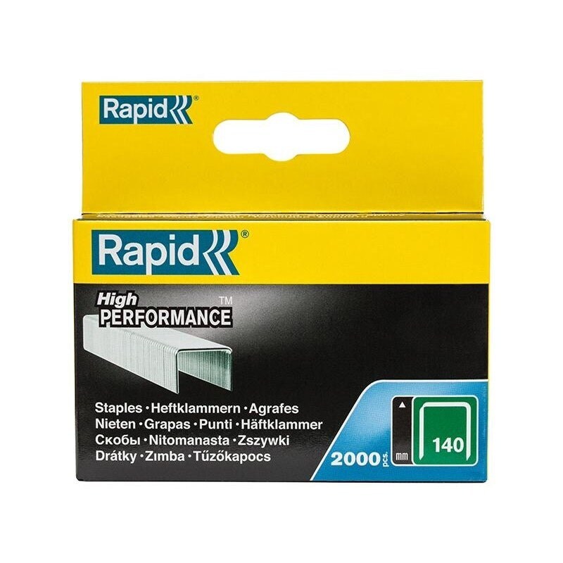 Rapid 140 Series Galvanised Staples - Galvanised - 6mm leg length