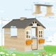 image 7 of Outsunny Wooden Kids Playhouse w/ Door, Windows, Bench, For Ages 3-7 Years