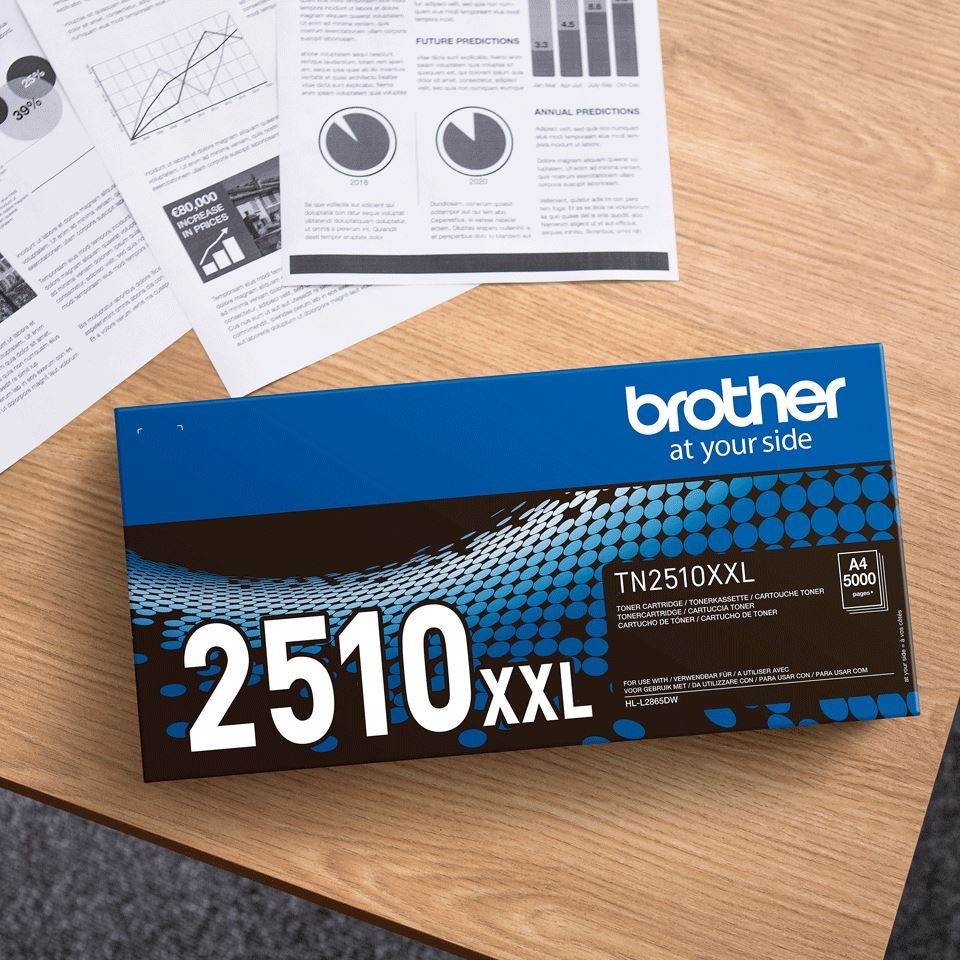 image 1 of Brother TN-2510XL Toner Cartridges | Multi | Brother TN2510XL Black Original Toner Cartridge | 14