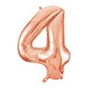 image 4 of Unique Party 34 Inch Rose Gold Supershape Number Foil Balloon - Rose Gold - 4