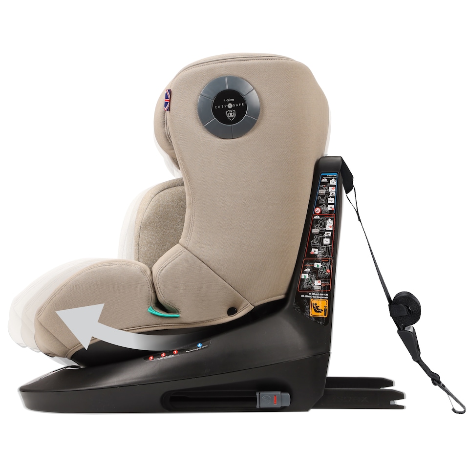 image 1 of Cozy N Safe Comet+ i-Size 360 Rotating Car Seat 40-150cm, ISOFix & Top Tether, Extended Rear & Forward Facing, Side Impact Protection, Adjustable Headrest, Birth to 12 Years (Ecru)