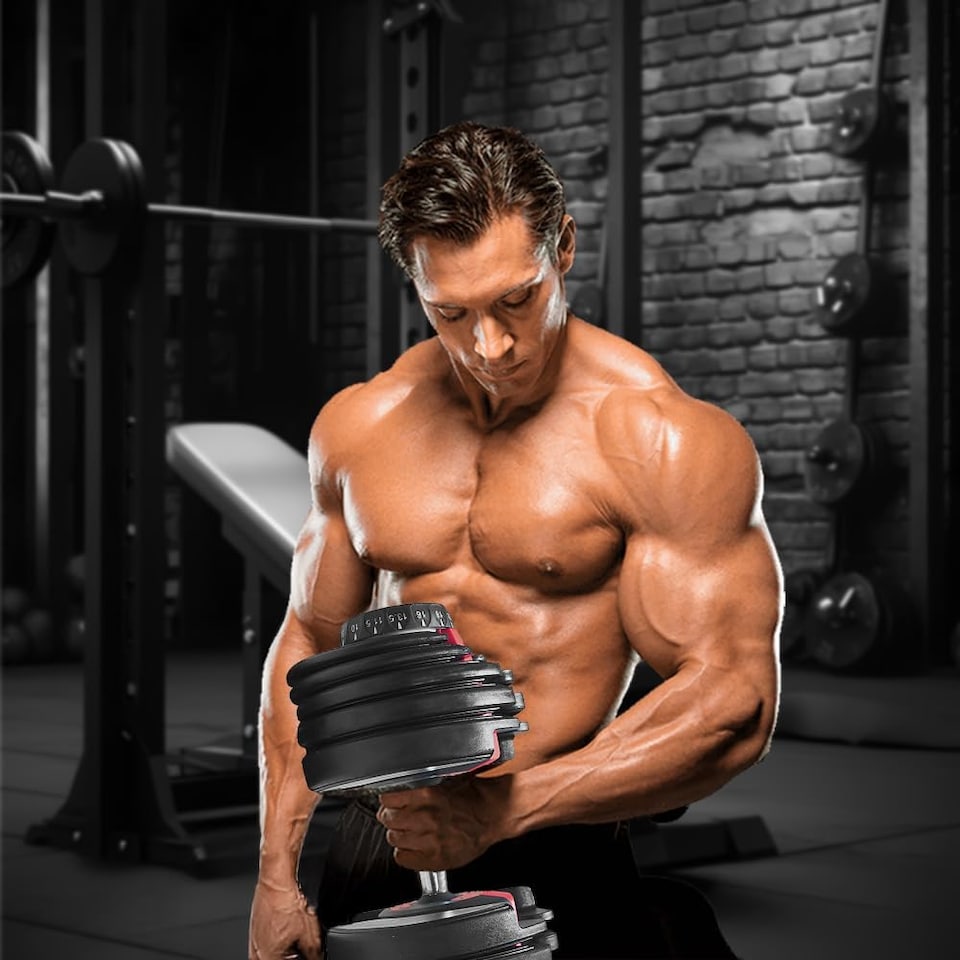 image 1 of Alivio 10-in-1 Adjustable Dumbbell 24kg (Pack of 2 Pc)