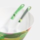 image 6 of OHS Summer Print Plastic Picnic Salad Bowl Utensil Set Lightweight | Green | Colourful Palm