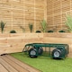 image 3 of Heavy Duty Green Metal Garden Festival Cart Truck Trolley Wheelbarrow