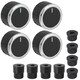 image 1 of SPARES2GO Universal Black Chrome Control Knobs for All Makes and Models of Oven Cooker & Hob (Pack of 4)