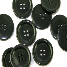 Minerva Grey 28mm Round Plastic Coat Buttons for Dressmaking - per pack of 100