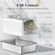 image 10 of PawHut Stainless Steel Cat Litter Box with Removable Lid, Scoop White | One Size