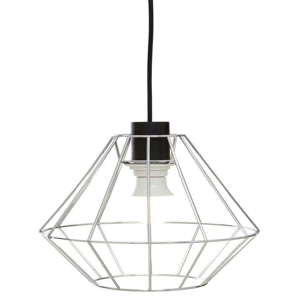 image 1 of Interiors by Premier Wyra Chrome Cage Pendant Light