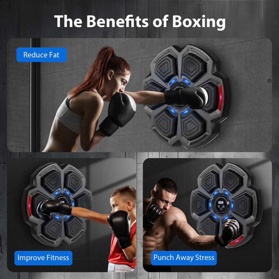 image 1 of Centra Bluetooth Music Boxing Machine Smart Training Exercise Wall Target