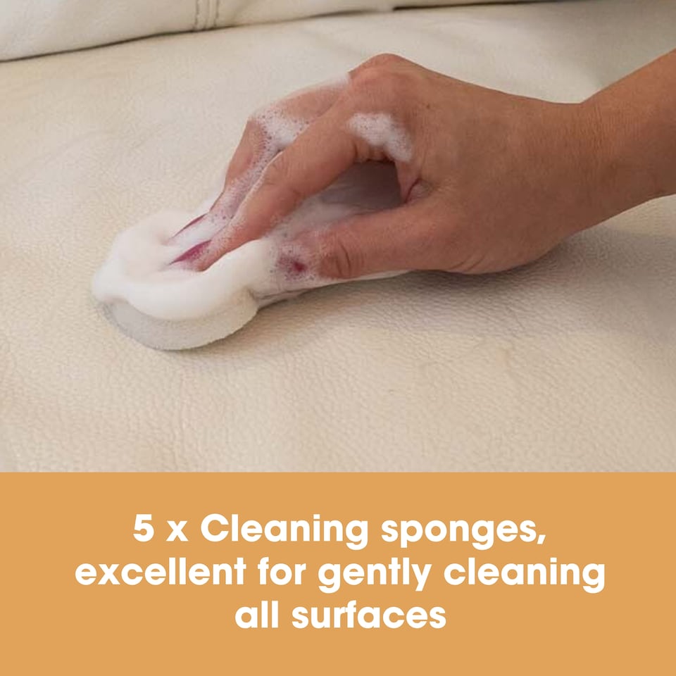 image 1 of Cleaning Sponges (Pack of 25) - 25 Round Cleaning Sponges for your Leather, Fabric or Wood Care Jobs