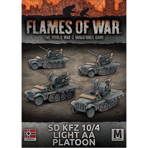 Flames of War: Sd KfZ 10/4 Light AA Platoon - Brand New