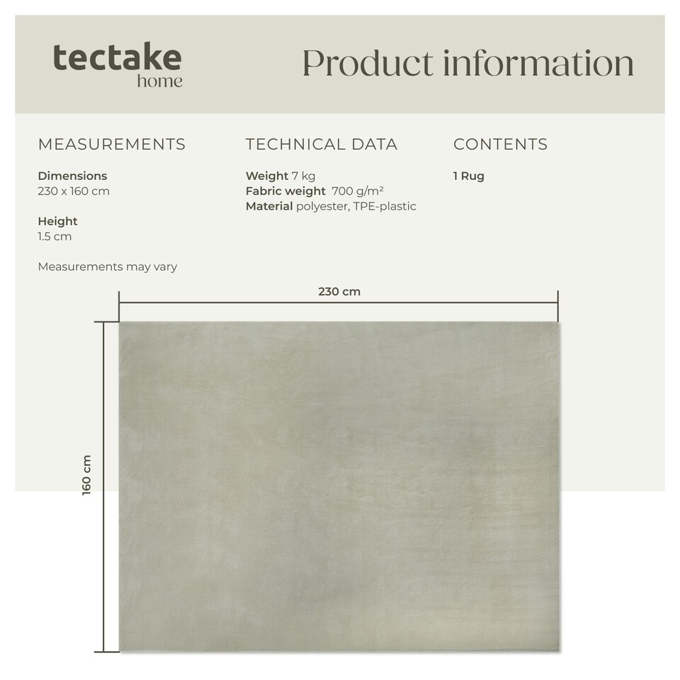 image 1 of Rug Zonelle - short pile and ultra-soft, rectangular or round Yellow | Sand | 160 x 230 cm