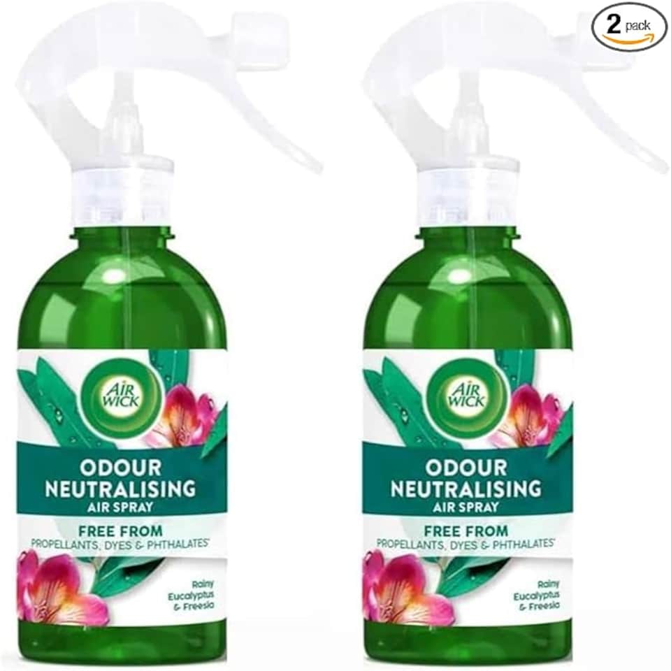 Airwick Air Freshener Spray, Rainy Eucalyptus and Freesia, 237 ml, Pack of 2