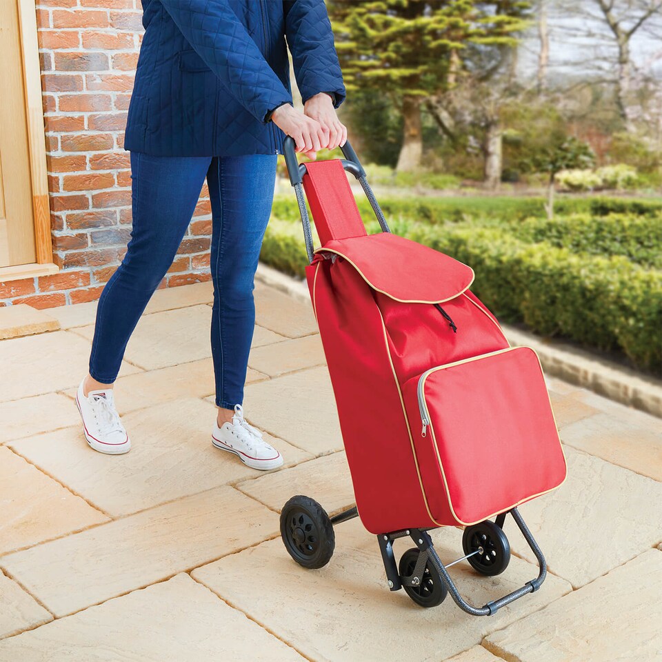 image 1 of Coopers Of Stortford 4 Wheel Shopping Trolley 50L Iron Frame Insulated Pocket