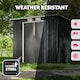 image 8 of Shed with Pitch Roof - steel, foundation included, 213 x 130 x 173 cm | Grey | grey/white | 213 x 130 x 173 cm | 1