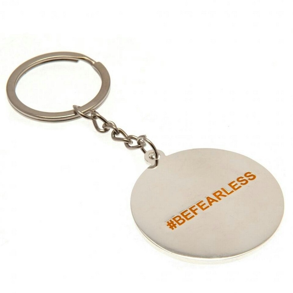 image 1 of Leicester City FC Be Fearless Crest Keyring - White/Blue/Orange - One Size