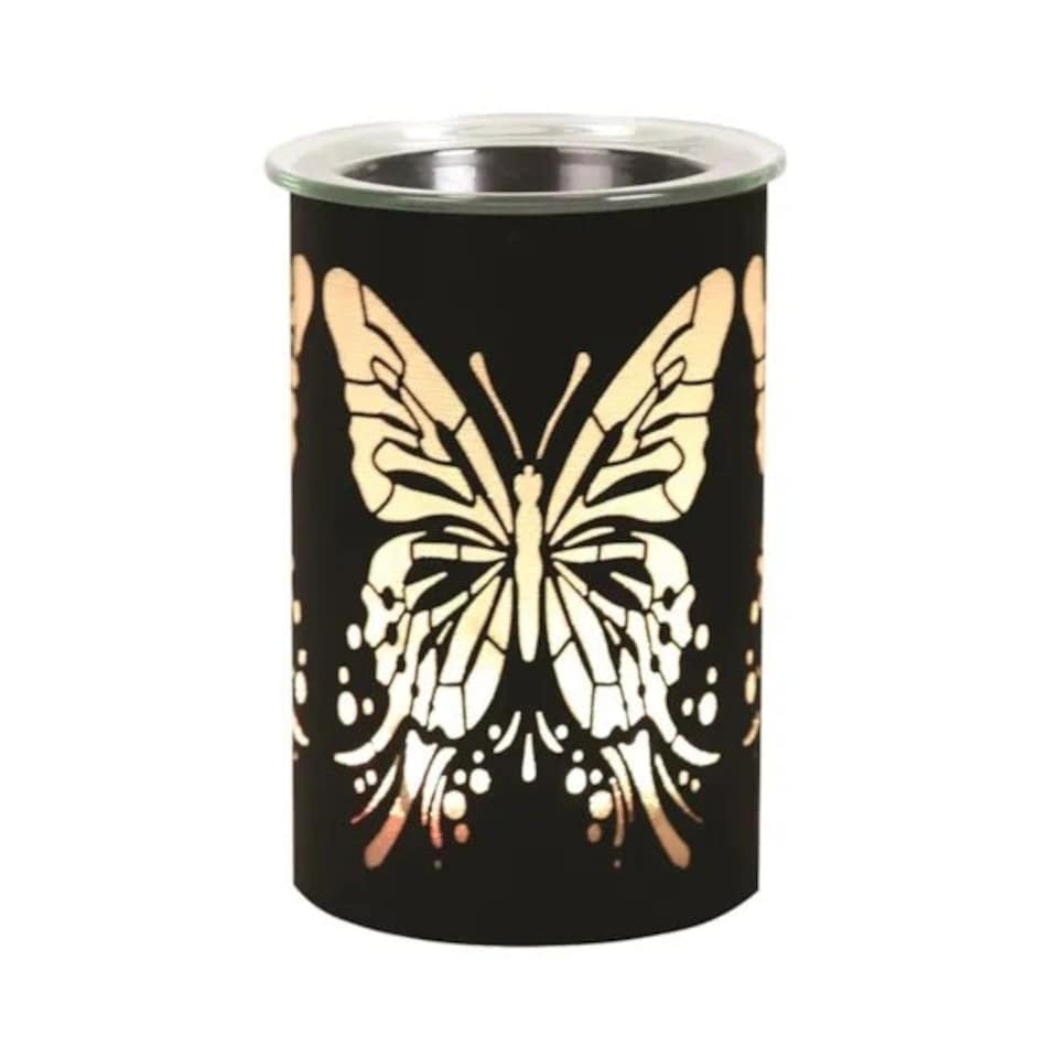 image 1 of Aroma Electric Plug In Wax Melter 12cm Black Colour Changing - Butterfly