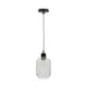 image 2 of First Choice Lighting Batley Clear Ribbed Glass Easy Fit Pendant Shade Clear