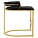 image 4 of Interiors by Premier Black Bar Chair Stool with Back, Kitchen Stool for Bar, Gold Frame Breakfast Stool with Velvet Upholstery
