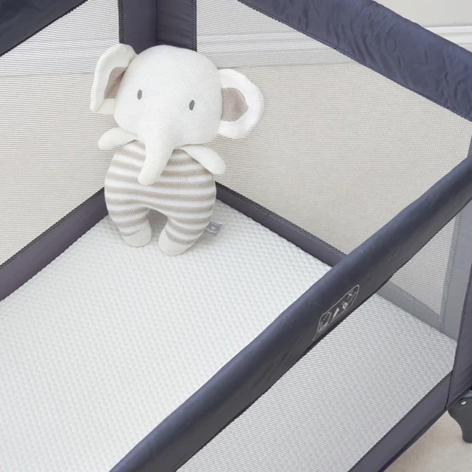 Premium Cotton Fitted Sheet for Travel Cot 104 x 74cm - Tesco