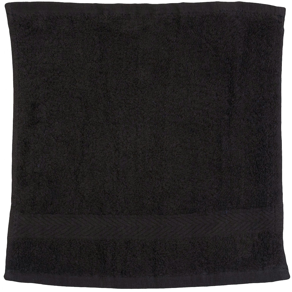 Towel City Luxury Range 550 GSM - Face Cloth / Towel (30 X 30 CM) - Black - One Size