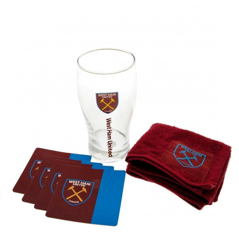West Ham United FC Official Mini Bar Set - Claret/Blue - One Size