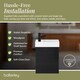 image 7 of Balterley Wall Hung Vanity Basin 400mm Charcoal & Matt Black Handle