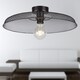 image 4 of Set of 2 Cassidy - Large Black Mesh Ceiling Flush Lights | Black | 2
