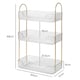 image 2 of ilus Makeup Organiser Modern Minimalist 3-Tier Cosmetic Storage Rack Beauty | White | White