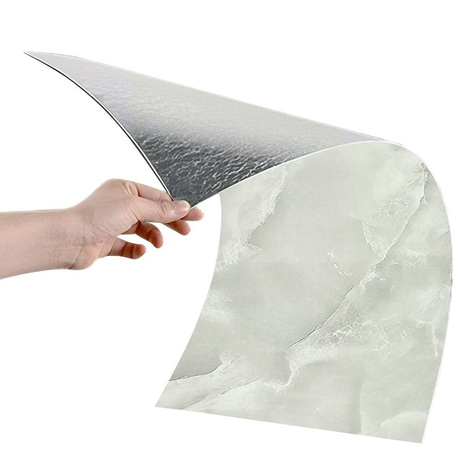 image 1 of Living and Home 10 Pcs Peel and Stick Marble Wall Tile | Multi