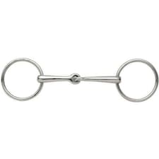 Shires Jointed Horse Loose Ring Snaffle Bit - Silver - 5.5in