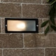 image 1 of ValueLights Modern Outdoor IP54 Rated Black Aluminium And Frosted Glass Brick Light