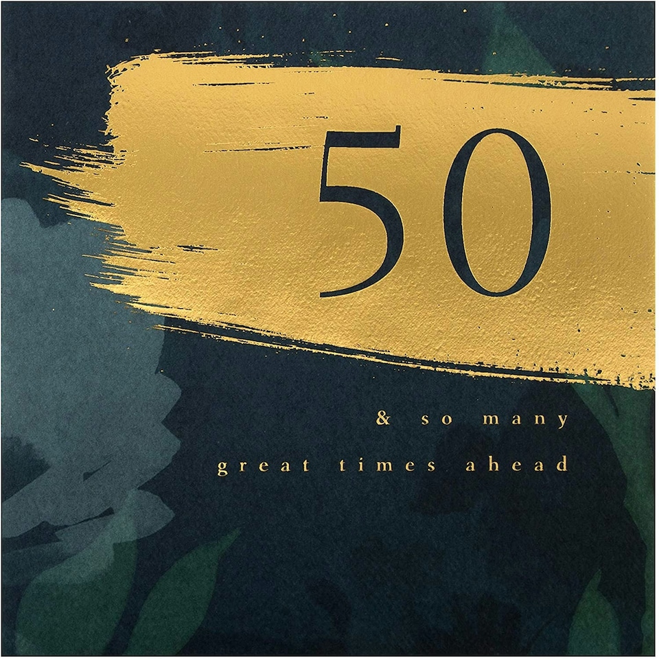 image 1 of Classic Text Based Design 50th Birthday Card