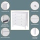 image 2 of Como 4 Drawer Chest of Drawers - Shaker Style Bedroom Storage Cabinet with Compact Design | White | White | 1