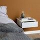 image 4 of Avignon Square Bedside Table with 1 Drawer in White