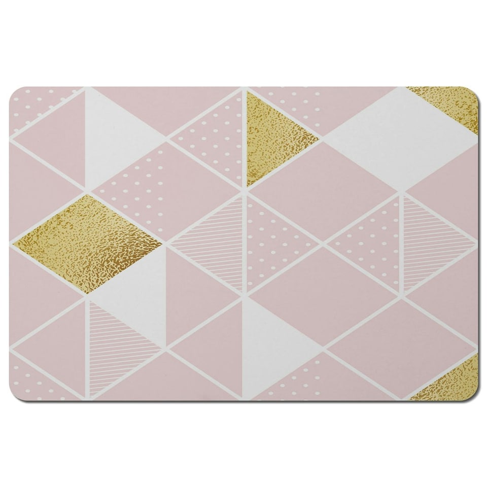 image 1 of Pink & Gold Geometric (Placemat)