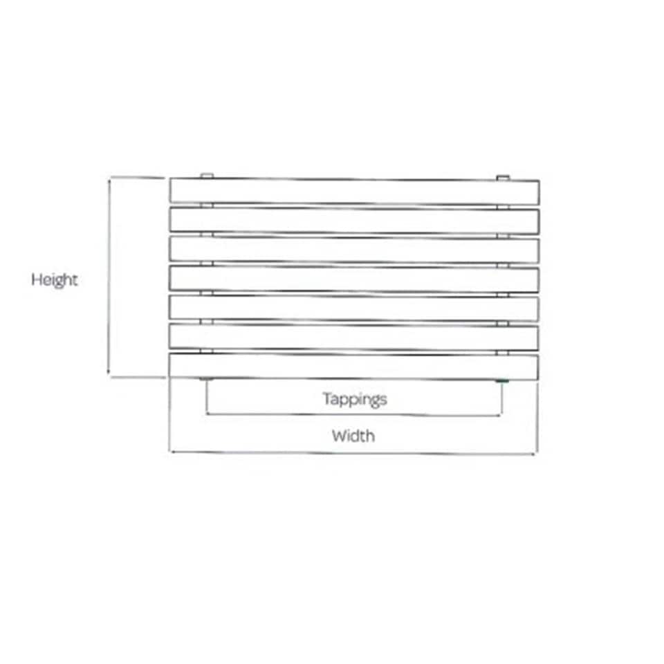 image 1 of 500mm (H) x 600mm (W) - Anthracite Horizontal Bathroom Towel Radiator (Chester) - (0.5m x 0.6m)