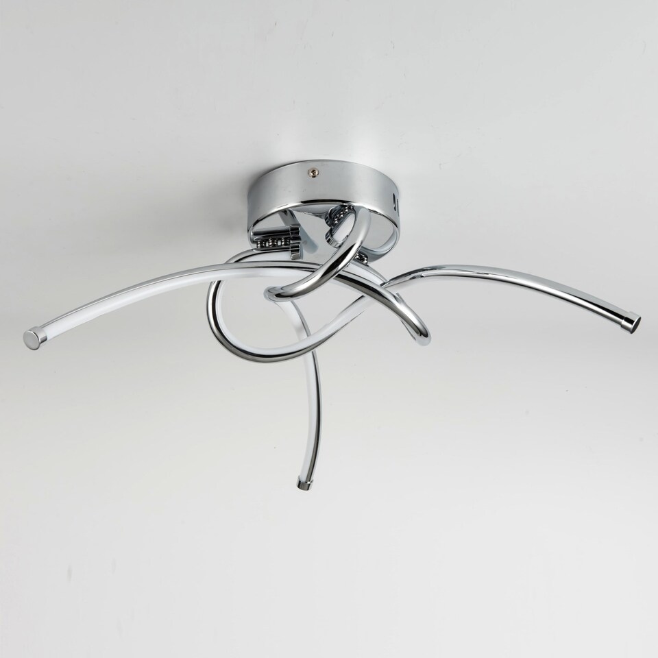 image 1 of Twist - Chrome LED Flush Ceiling Light | Chrome | 1