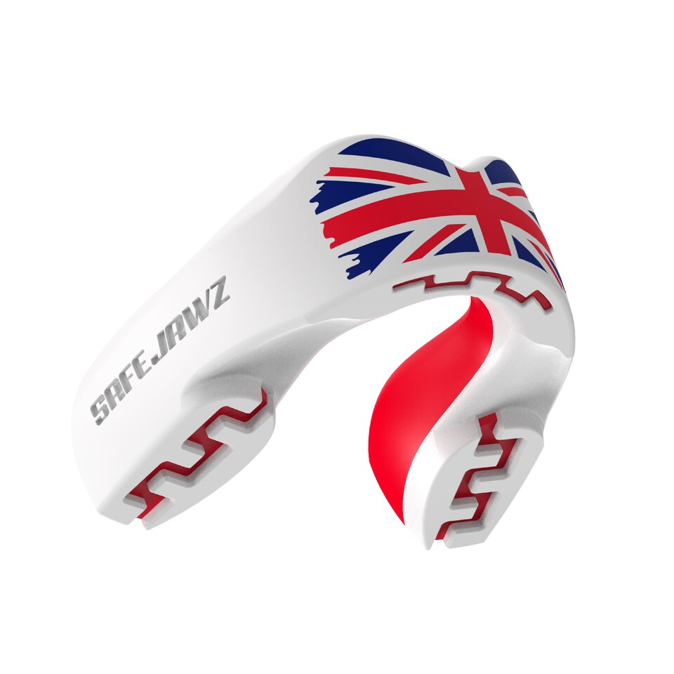 image 1 of SAFEJAWZ Extro Sports Mouth Guard UK Flag Adult/Junior